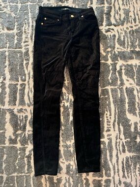 Black velvet Skinny Jeans